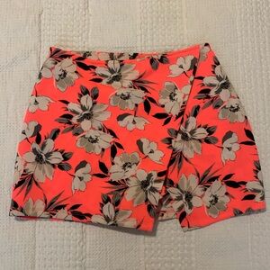 Hollister skort, neon pink floral